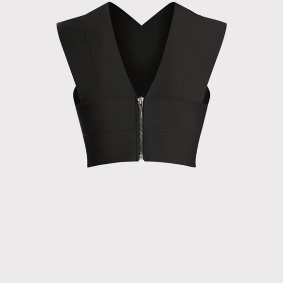 Crossover Bandage Crop Bra Top Herve Leger - Size M - Black - Picture 3 of 4